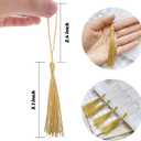 2 x MUXGOA 150 Pcs Bookmark Tassels for Crafts,Key Chain Mini Tassels for Jewelry Making & Graduation Book Marks(Light Gold)