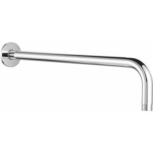 Voolan Shower Arm with Flange and Teflon Tape, Extension Shower Head Arm for Bathroom Fixed Shower Head, Solid Stainless Steel, Wall Mounted (15 Inch, Chrome)