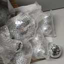 17 Pcs Disco Ball Decor: Mini Large Assorted Size Hanging Mirror Disco Ball Sets - Silver Party Ornaments for Stage Club Prom Props 70s Weddings Dance Music Birthday(12, 8, 6, 4, 3.2 Inch)