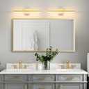 Gold Bathroom Vanity Light 23.6 inch, 20W Dimmable 5CCT LED Modern Bathroom Light Fixture Over Mirror Hardwired - ETL Certificated