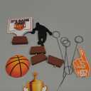 5 Pcs Basketball Themed Party Decorations Photo Holders Balloon Picture Holders Place Card Holders Table Centerpieces Number Name Clips Holder for Home Birthday Wedding Party Decor