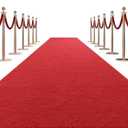 HOMBYS Extra Thick Carpet Runner for Partys & Events, Non-Slip Rubber Backed Aisle Runway Rug for Step, Proposal & Wedding Decorations, Hollywood Oscars Runway (Red, 4x10 Feet)