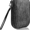 Electronic Organizer Bag Cable Organizer Travel Cord Organizer Case Pouch Portable Carrying Case for Charger Hard Drive Earphone USB SD Card (Grey)