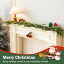 12 Bundles Artificial Norfolk Pine Branches, 18Inches Real Touch Pine Stems Christmas Greenery Stems with 8 Snowy Pinecone Stems for Christmas Home Dcor Vase DIY Crafts