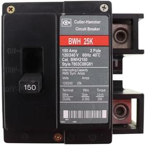 Eaton Cutler Hammer BWH2150 2Pole 150Amp Main Circuit Breaker Kit