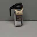 64oz Glass Pitcher with Lid, 2 Quart Mason Jar Pitchers with Lid and Spout, Wide Mouth Breast Milk Pitcher Glass Jug Sun Tea Pitchers, Cold Brew Coffee pitcher, Fridge Container for Water, Juice, Tea (Black)