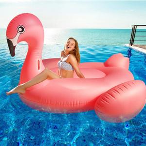 TURNMEON 102" Giant Flamingo Pool Float Inflatable Summer Beach Float Swimming Pool Party Toys Ride-on Lounge Raft Water Pool Floatie for 2-4 Multi Players Adults Kids Lake Floats, Flamingo/Unicorn (Extra Large)