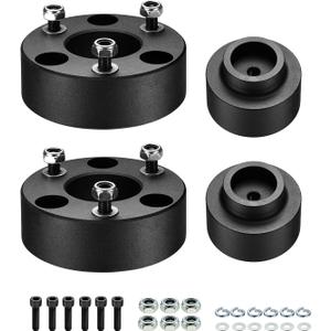 BDFHYK 2.5" Front and 1.5" Rear Leveling Lift Kits, Compatible with Dodge Ram 1500 4WD 2009-2023, 6061-T6 Aluminum Billet Strut Spacers Leveling Kit Compatible with Dodge Ram 1500