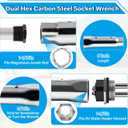 RV Water Heater Elements Kit Compatible with Suburban Water Heater Tanks, Include 9.25" Magnesium Anode Rod*1, 520900 Electric Water Heating Element*1, Dual Hex Wrench*1 and Tape*1 Replacement Parts