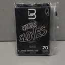 L3 Level 3 Nitrile Gloves - Professional Heavy Duty Disposable Gloves - Latex Free - Fits Snug - Pack Of 5, Box of 20 (Black, XL)
