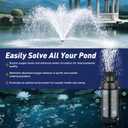 Floating Pond Fountain Aerator w/Timer, Stainless Steel Pond Aeration Pump