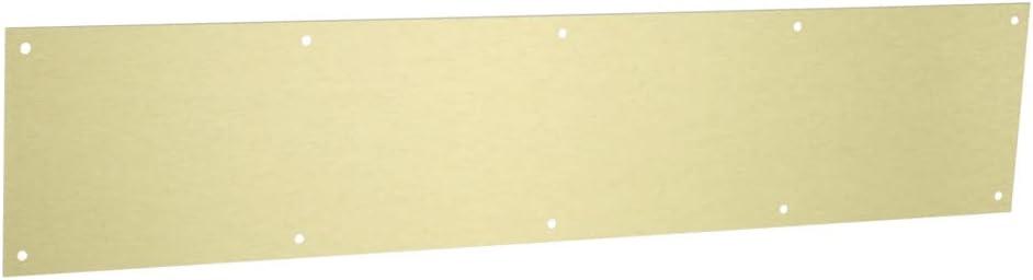 National Hardware N270-351 Door Kick Plate Brushed Gold 6 in x 30 in Surface Mount Protection for Exterior and Interior Doors DIY Installation Hardware Included