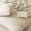100% Linen Pillowcase Queen Size Set of 2 - Soft Breathable Washed Solid Color Pillow Cases for All Season, Natural Cooling Linen Pillow Covers with Envelope Closure (Linen,Queen,20x30'')