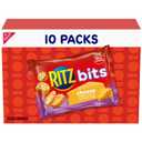 RITZ Bits Cheese Sandwich Crackers, Lunch Snacks, 10 Snack Packs (EXP 05/19/26)