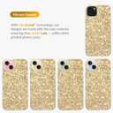 LONLI Hue - Champagne Gold Diamond Facet Sparkling Phone Case for iPhone 15 - [Sparkle Glow Finish, Luxe Glitter Protection] - [360 Shock-Absorbent Bumper] - for iPhone 15