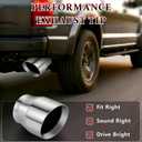 Exhaust Tip 3" Inlet 4" Outlet 5" Long, High Performance Stainless Steel, Rustproof Polished Finish, Double Wall Design, Weld-On Diesel Tail Pipe, Universal for Car Truck