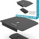 ULTRARM Steel Monitor Mount Reinforcement Plate for Thin Glass & Other Fragile Tabletop  Steel Bracket Plate Fits Most Desk Stand Grommet & CClamp Monitor Arm Mounts Installation Black MAACP