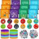 Sureio 86 Pcs Science Party Favors Include Science Drawstring Bags Silicone Bracelets Stickers Kawaii Pins for Scientist Birthday Decorations Back to School Classroom Prizes