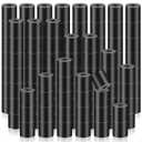 Pasimy 200 Pcs Black Nylon Spacers 1/2 ''Thick, 1/2 '' Od 0.194 '' ID Round Rubber Plastic Washers Electrical Outlet Screw Spacers for Robotics Electrical Screws, Switch and Receptacle