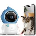 ZUMIMALL Pet Camera Indoor, 5G/2.4G WiFi Camera for Dog/Cat with Laser Toy, 3MP Pet Security Cameras with Phone App, 2-Way Talk, Auto Tracking, Pet/PIR/AI Detection, Privacy Protect, Alexa/ONVIF/Cloud