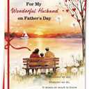 2 x Romantic Fathers Day Card Gifts for Husband, Father's Day Card Gifts from Wife, Funny Personalized Father's Day Decorations
