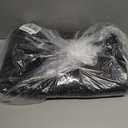 BEQHAUSE Dirt Trapper Door Mat 32" x 48" Half Circle Non-Slip Washable Doormats Entrance Rugs Absorbent Welcome Low Profile Floor Mats for Front Back Door and Entryway, Black