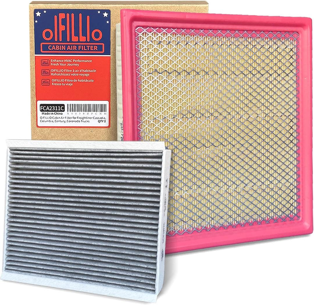 Engine Cabin Air Filter for Ford F150 (2015-2025) 2.7L 3.0L 3.3L 3.5L 5.0L, Expedition Navigator (2018-2024), Replaces FP79, FL3Z19N619A, FA1883 (NOT FOR V8-5.2L, F150 Lightning)