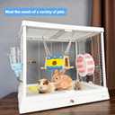 Guinea Pig Water Bottle, Small Animal Plastic Buckle no drip Glass Water Dispenser, Suitable for Hamsters, pet Rabbits, Rats, Mouse, Totoro, Hedgehogs (Blue)