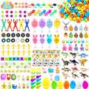 LINAYE 200 Packs Prefilled Easter Eggs with Toys Inside  Pre Filled Stuffed Easter Eggs for Hunt, Basket Stuffers, Party Favors Gifts for Kids Toddler