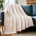 PAVILIA Super Soft Leopard Throw Blanket for Couch, Fluffy Cozy Lightweight Beige Cheetah Blanket, Fuzzy Warm Knit Blanket for Bed Sofa, Tan, 50x60