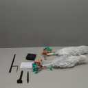 2 Pack White Christmas Tree Outdoor, Solar Powered Christmas Trees with 60 LED C6 Christmas Lights, Pre-lit Small Artificial Xmas Tree for Yard Porch Walkway Pathway Grave Cemetery Christmas Decorations