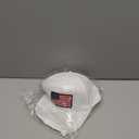 American Flag Baseball Cap, Flat Bill Brim Hat for Men Women, Patriotic Mesh Snapback Hats (White)