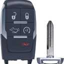Keyless Entry Remote Control Key Fob Replacement Fits for Dodge Ram 2500 3500 4500 5500 2019 2020 2021 2022 2023 2024 GQ4-76T 68374994AC 68374994AA 68374994AB 5 Buttons
