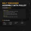 Belt Tensioner Assembly with Pulley for Chevrolet Cruze/Trax/Sonic/Cruze Limited, for Buick Encore, 1.4L 2011-2020 OE#38344, 55565236, 55352021, 90531965, 90531986, 89637, 25195388, 1340267