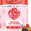 Peach Perfect Creatine for Women – Micronized Creatine Monohydrate Powder with BCAA & Collagen for Glute Strength Support, Boost Energy, Focus, Strength, and Endurance – Strawberry Acai, 30 Servings