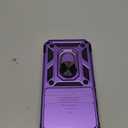 Vinve for Google Pixel 9 Case, Pixel 9 Pro Case, Slide Lens Cover, HD Screen Protector, Military Grade Drop Protection, Magnetic Rotated Ring Holder Kickstand Protective Phone Case (Deep Purple)