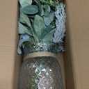 Faux Flowers with Vase,Artificial Silk Roses in Vase, Fake Plant Eucalyptus Flower Arrangement for Home Office Farmhouse Bathroom Dining Table Centerpiece Decorations Coffee Table Decor (Pink)