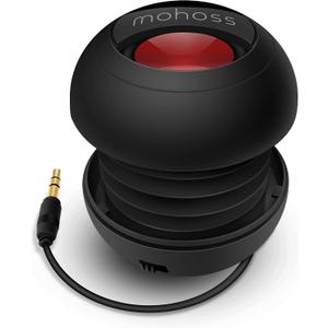 Mini Bass Speaker, mohoss Portable Plug in Speaker with 3.5mm Aux Audio Input, Rechargeable External Hamburger Speaker for iPhone Android Smartphones Laptop Tablet iPod MP3