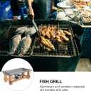 Cabilock Non-Stick Barbecue Tray 11.81X5.51X3.93In Portable Japanese Style Grill Pan for Indoor Outdoor Multifunctional Use Easy Clean