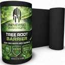 Tree Root Barrier Roll, HDPE Plastic Root Barrier Shield for Trees Aspens Invasive Roots, Puncture Resistant Easy Install Landscape Barrier for Yard Garden 36inx25Ft - 62.5mil