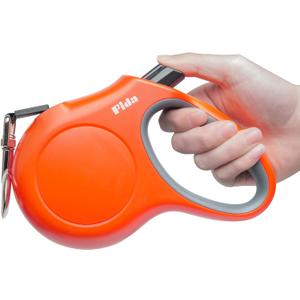 Fida Retractable Dog Leash, 16ft Heavy Duty Pet Walking Leash for Medium/Large Dog up to 110 lbs, Tangle Free. One-Hand Brake (Large, Orange)