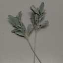 SHACOS Artificial Flocked Lambs Ear Stem 12 Pieces Lamb's Ear Branch Foliage Pick Greenery Leaf Flower Spray for Home Wedding DIY Floral Arrangement