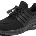 Kids Sneakers for Boys Toddler Girls Tennis Shoes Unisex Athletic Running Cushion Lightweight Sneaker Comfy Walking (3.5 Big Kid, All Black)