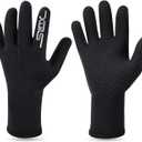 Oumers 3MM Double-Lined Neoprene Scuba Gloves Diving Gloves, Woman Man Teenager Five Finger Wetsuit Gloves Use for Snorkeling, Swimming, Surfing, Sailing, Boating, Kayaking, Diving, L