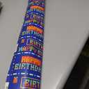 RUSPEPA 30" X 32.8' Reversible Boys Birthday Wrapping Paper Large Paper Roll, Jumbo Roll, Colorful Pixel Art and Building Block Design, Funny Gift Wrap for Birthday, Gaming Theme Party