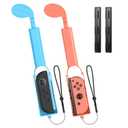 FYOUNG Golf Clubs for Nintendo Switch 1 & Switch 2 Golf Handle Grips Game Accessories Kit Compatible with Mario Golf, Comfort Hand Grip for Joycon Controller Switch Sports Game