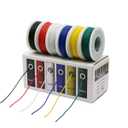 Hook up Stranded Wire Kit 20 Gauge 6 Colors 19.6 feet Each Electrical Wire 20 AWG PVC Wire (D-(red+blue+green+yellow+white+black))