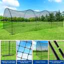 Portable Baseball Batting Cage Net with Sturdy Steel Frame, 20FT/ 30X12X8FT Batting Cages for Backyard Baseball Training Equipment with Carry Bag