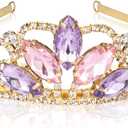 Rapunzel Tiara Tangled Fans Sparkle Gold Crown Birthday Party Tiara Girls Halloween Dress up Gifts