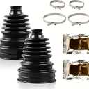 Upgrade CV Axle Boot Kit - 2 Pack | High-Durability Neoprene Rubber with Stainless Steel Clamps | Universal Fit for Long-Lasting Protection
